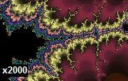 Description: An image of the Mandelbrot set at 1x zoom. * Source: self-made using XAOS 3.1 and Microsoft Paint 5.1 * By: Nadim Ghaznavi