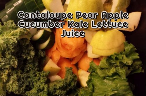 Cantaloupe Pear Apple Cucumber Kale Lettuce Juice