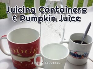 Juicing Containers & Pumpkin Juice