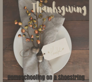 Thanksgiving Homeschooling on a Shoestring