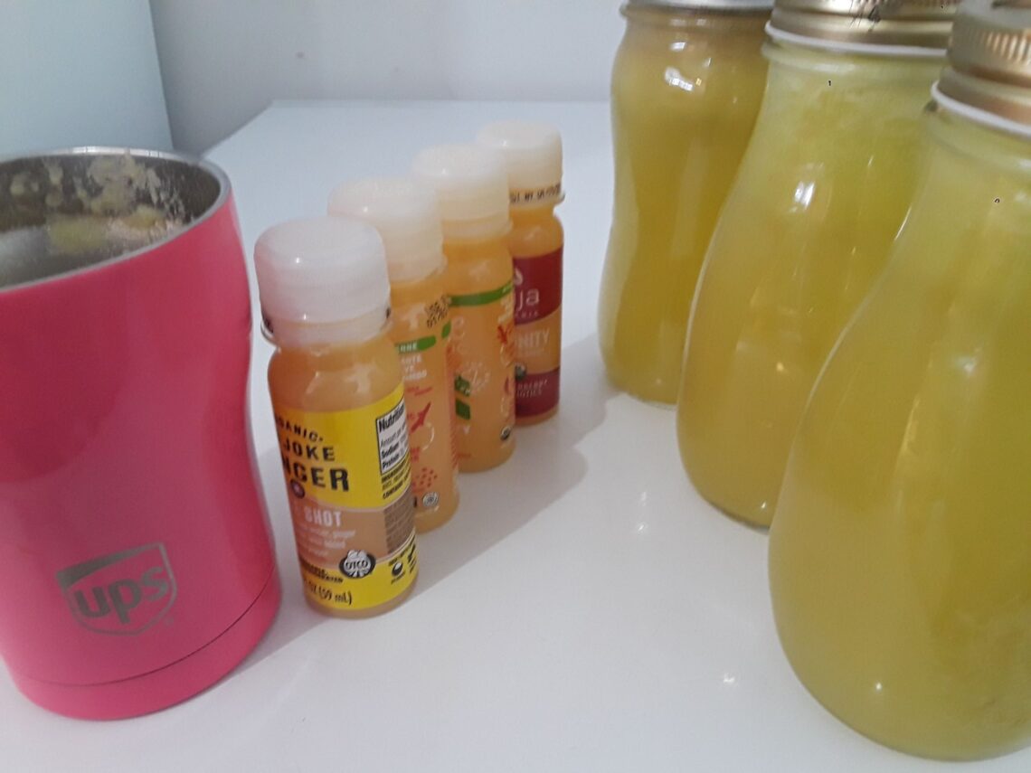 Apple Lemon Ginger Juice and Ginger Shots