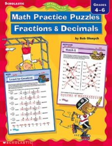 Math Practice Puzzles Fractions and Decimals