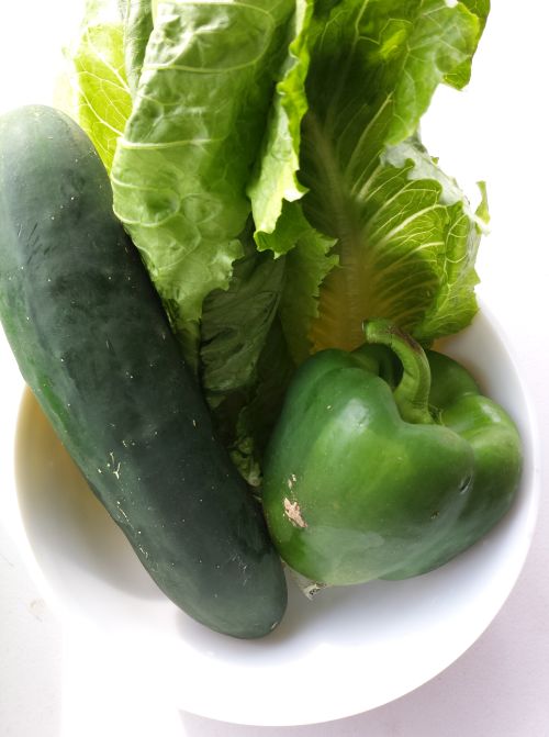 Romaine Green Pepper Cucumber