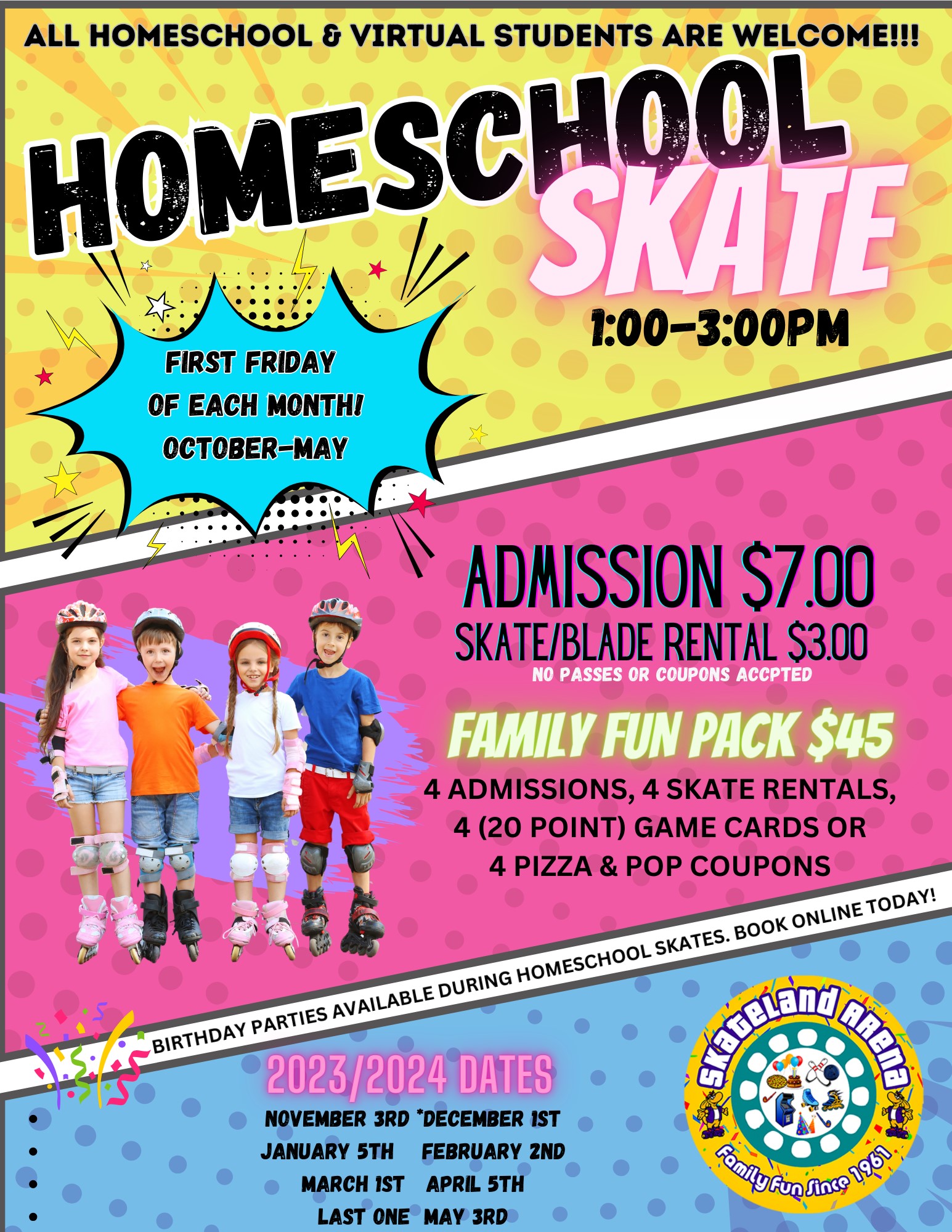 Skateland Mt Morris Homeschool Skate