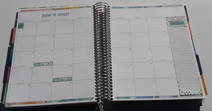 Work Planner Monthly Calendar