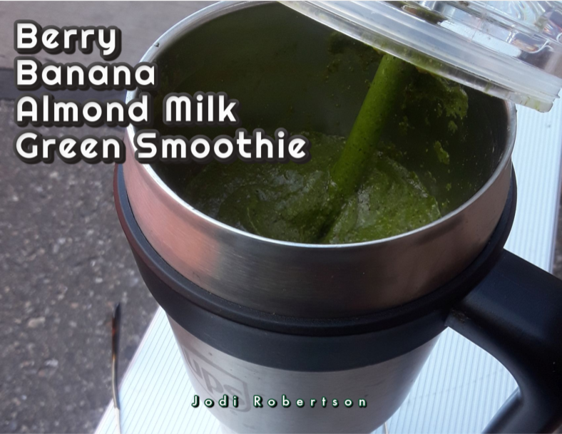 Berry Banana Almond Milk Green Smoothie