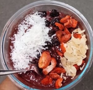 Berry Beet Smoothie Bowl at Work