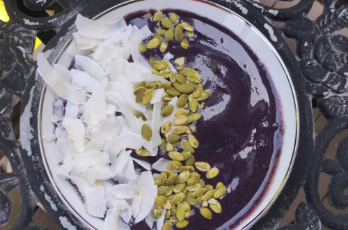 Purple Sweet Potato Blueberry Smoothie Bowl