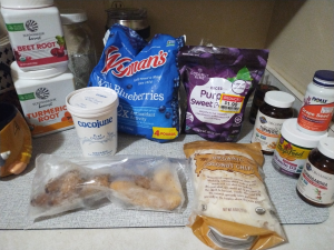 Purple Sweet Potato Blueberry Smoothie Bowl Ingredients