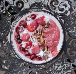 Cherry Berry Chocolate Delight Smoothie Bowl