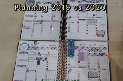 Planning in Erin Condren Life Planner 2019 vs 2020