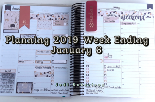 Planning 2019 Week Ending January 6