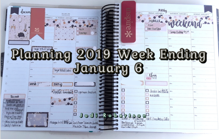 Planning 2019 Week Ending January 6
