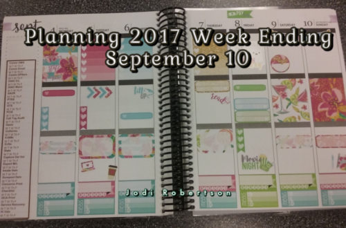 Planning 2017 Week Ending September 10