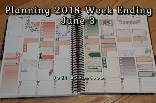 Planning 2018 Week Ending June 3