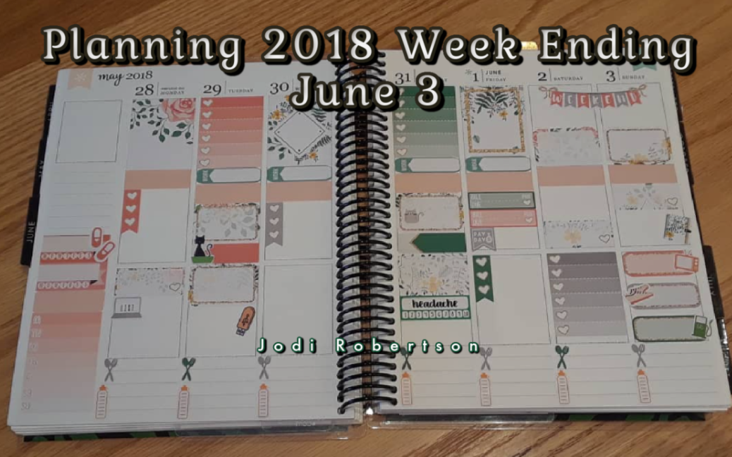 Planning 2018 Week Ending June 3
