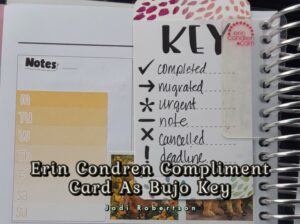 Erin Condren Compliment Card As Bujo Key