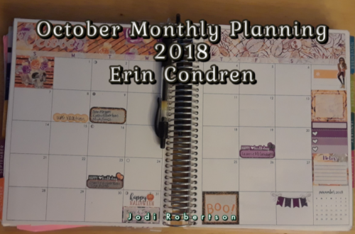 October Monthly Planning 2018 Erin Condren