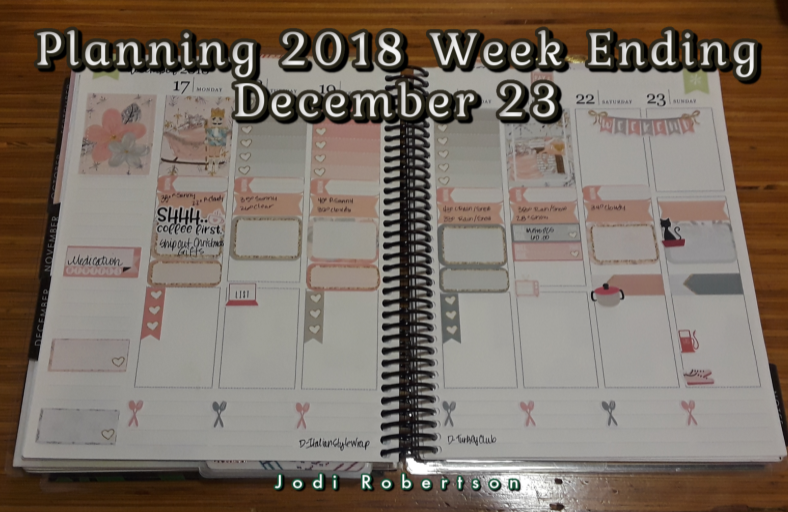 Erin Condren Life Planner Planning 2018 Week Ending December 23