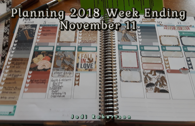 Erin Condren Life Planner Planning 2018 Week Ending November 11