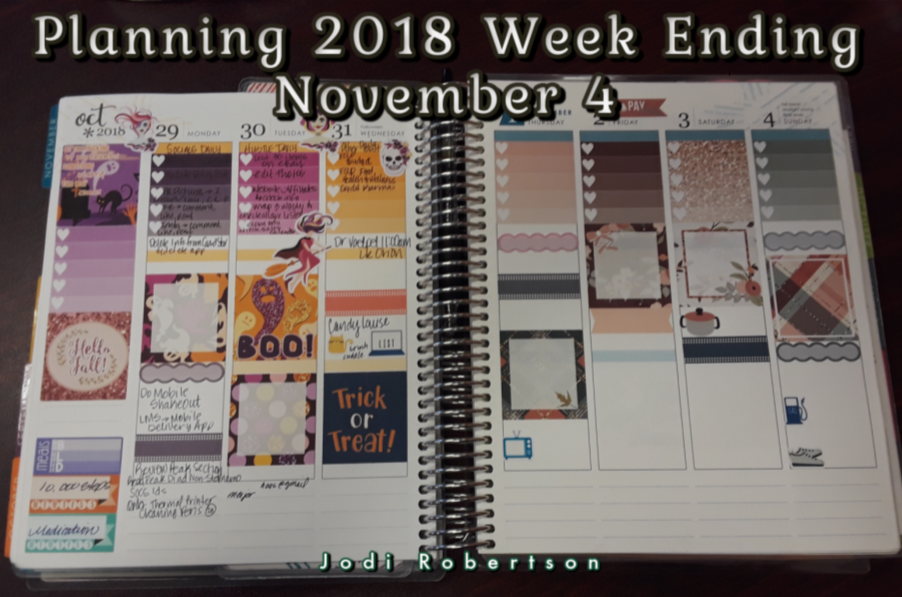 Erin Condren Planner Planning 2018 Week Ending November 4