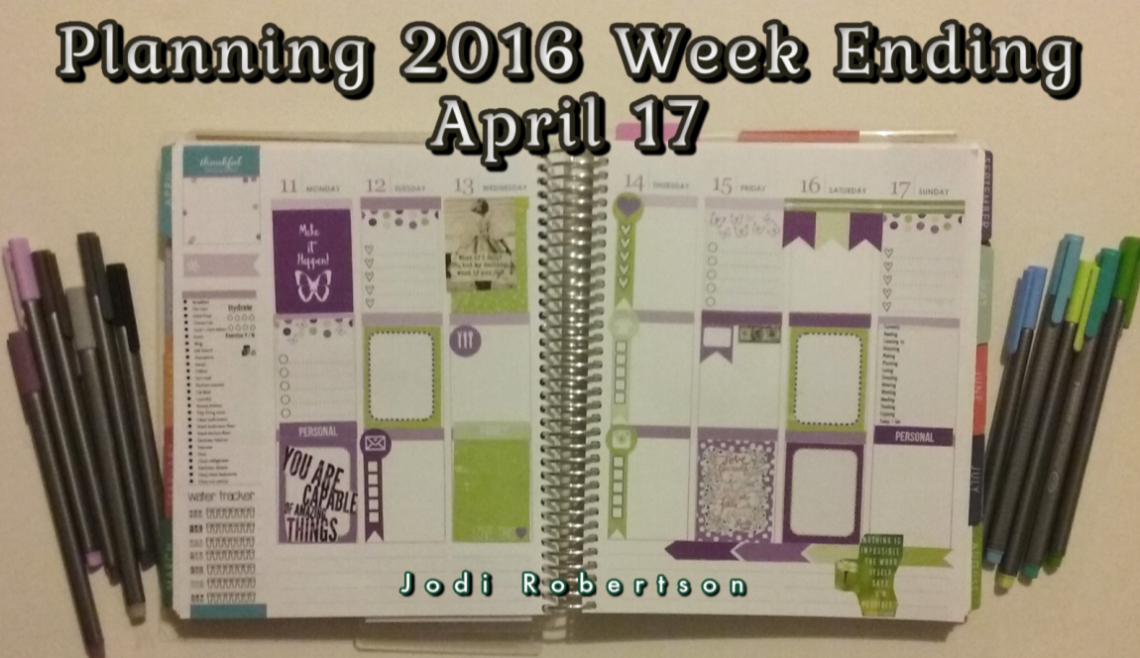 Erin Condren Planning 2016 Week Ending April 17