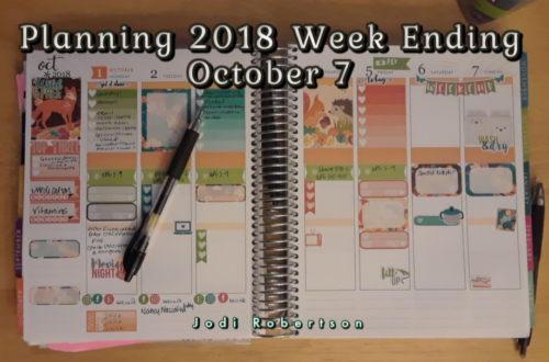 Erin Condren Planner Planning 2018 Week Ending October 7