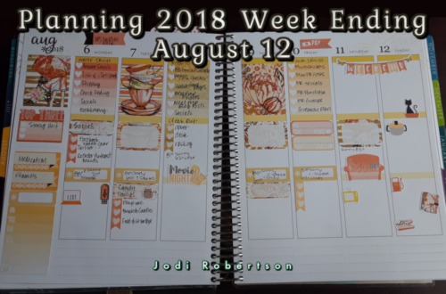 Erin Condren Life Planner Planning 2018 Week Ending August 12
