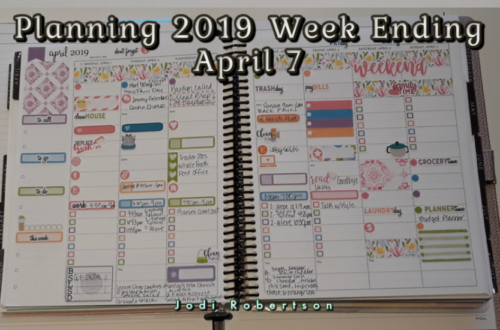 Planning 2019 Week Ending April 7