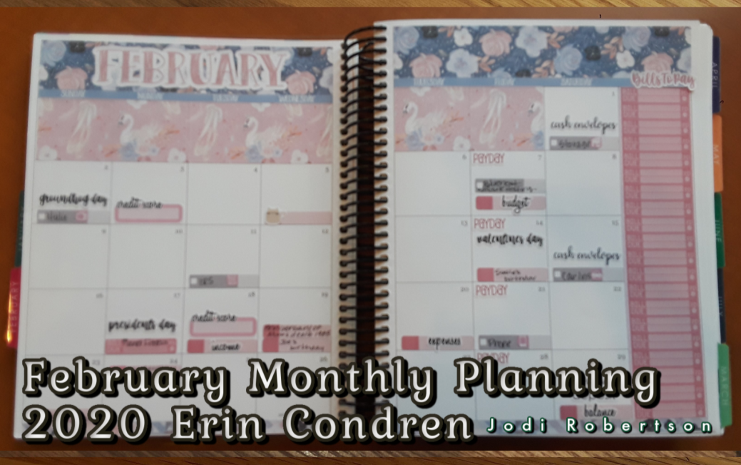 February Monthly Planning 2020 Erin Condren