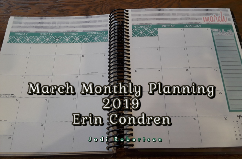 March Monthly Planning 2019 Erin Condren