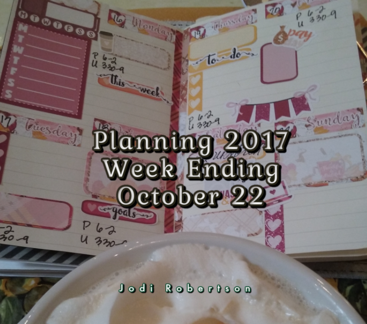 Planning 2017 Week Ending October 22