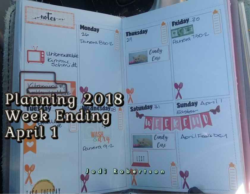 Planning 2018 Week Ending April 1