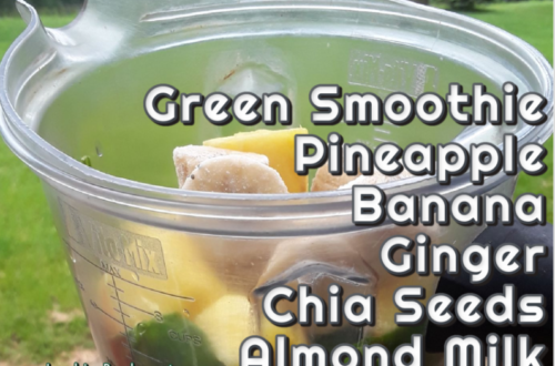 Green Smoothie Pineapple Banana Ginger Chia Seeds Almond Milk
