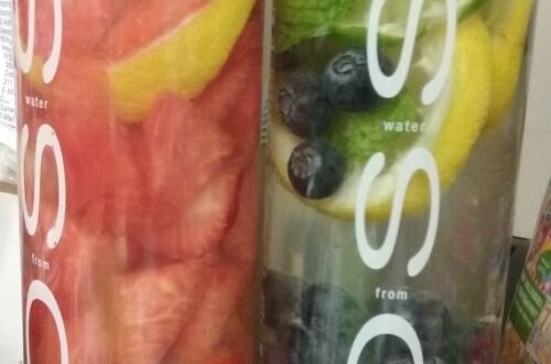 Strawberry Lemon Ginger Infused Water & Blueberry Cucumber Citrus Mint Infused Water