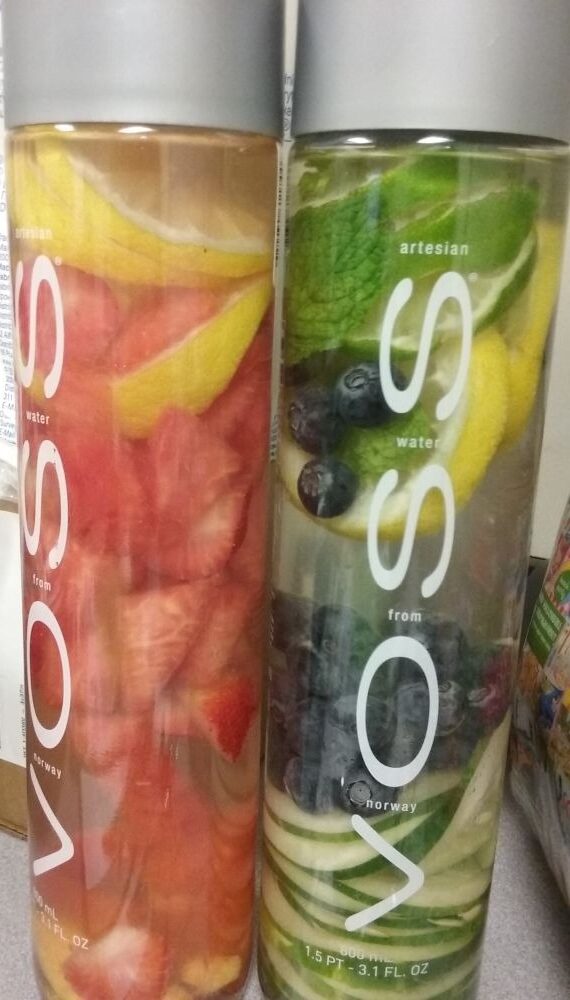 Strawberry Lemon Ginger Infused Water & Blueberry Cucumber Citrus Mint Infused Water