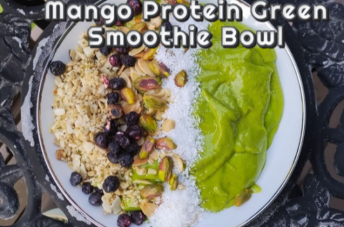 Mango Protein Green Smoothie Bowl