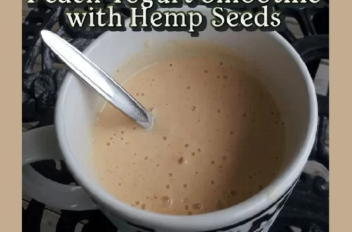 Peach Yogurt Smoothie with Hemp Seeds