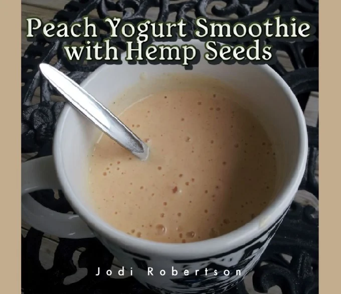 Peach Yogurt Smoothie with Hemp Seeds