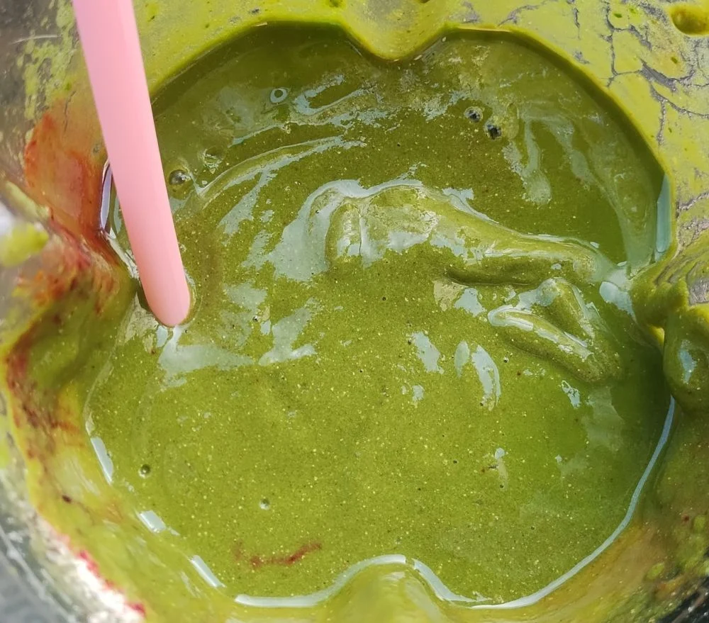 Pineapple Mango Spinach Smoothie lovely green color