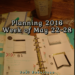 Planning 2016 Week of May 22-28