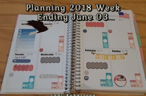Planning 2018 Week Ending June 03