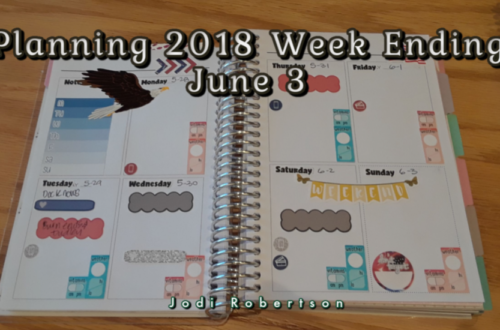 Planning 2018 Week Ending June 3