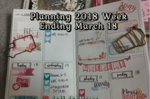 Planning 2018 Week Ending March 18
