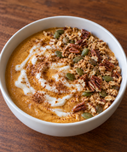 Pumpkin Roll-Inspired Smoothie Bowl