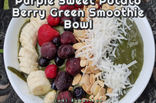 Purple Sweet Potato Berry Green Smoothie Bowl