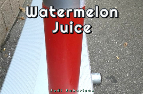 Watermelon Juice in large Voss Water bottle