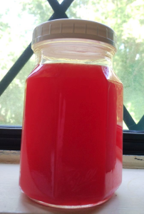 Watermelon Juice on Window