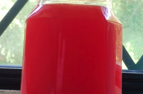 Watermelon Juice on Window