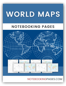 World Maps Notebooking Pages
